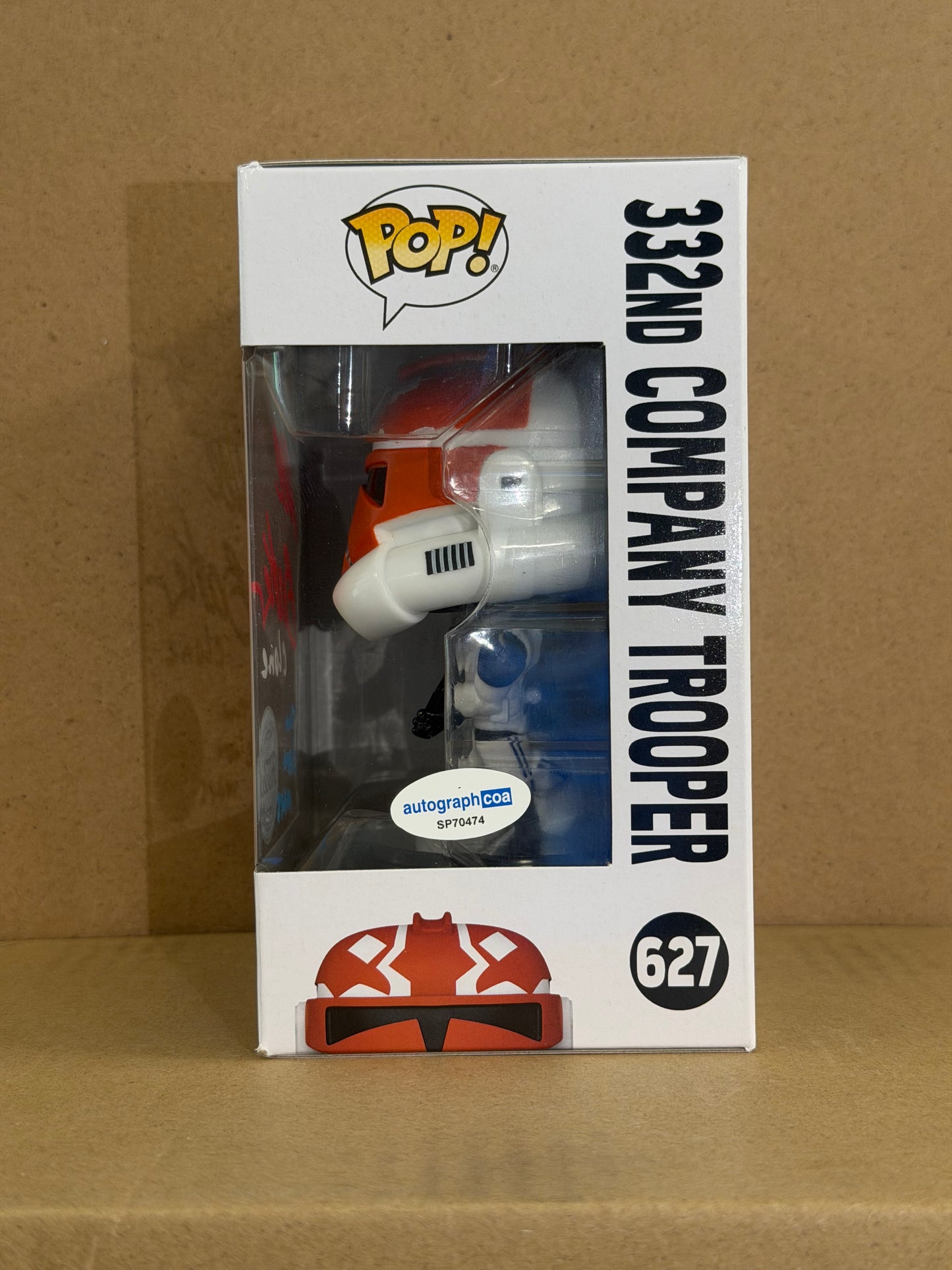 Funko Pop! Star Wars 32nd Company Trooper Signed Dee Baker COA #627