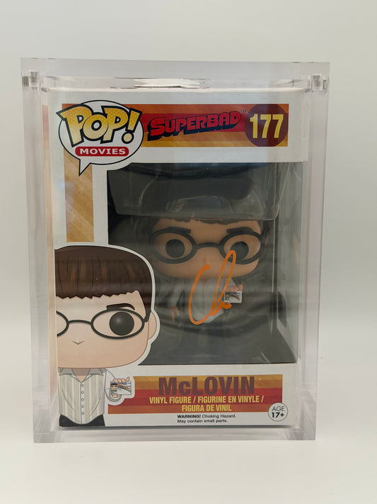 Funko Pop! Movies Superbad McLovin Signed Christopher Mintz-Plasse COA #177