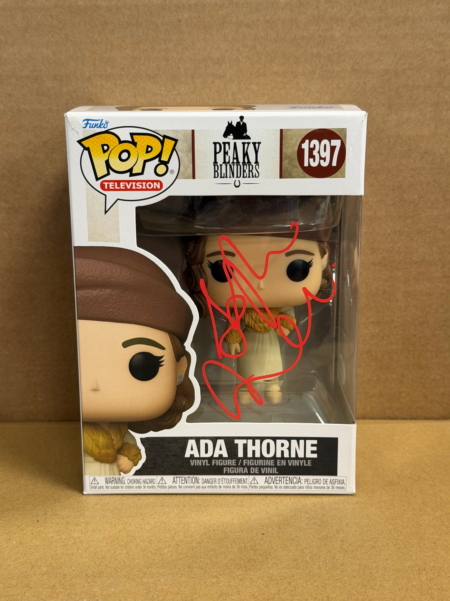 Funko Pop! Television Peaky Blinders Ada Thorne Signed Sophie Rundle COA #1397 BOX DAMAGE