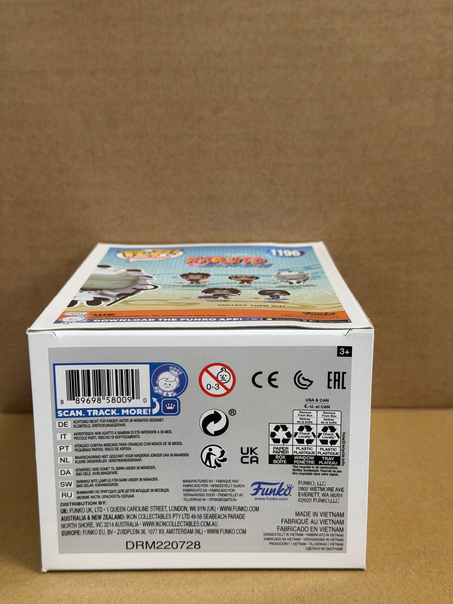 Funko Pop! Anime Naruto Shippuden Madura Uchiha Signed Neil Kaplan COA #1196