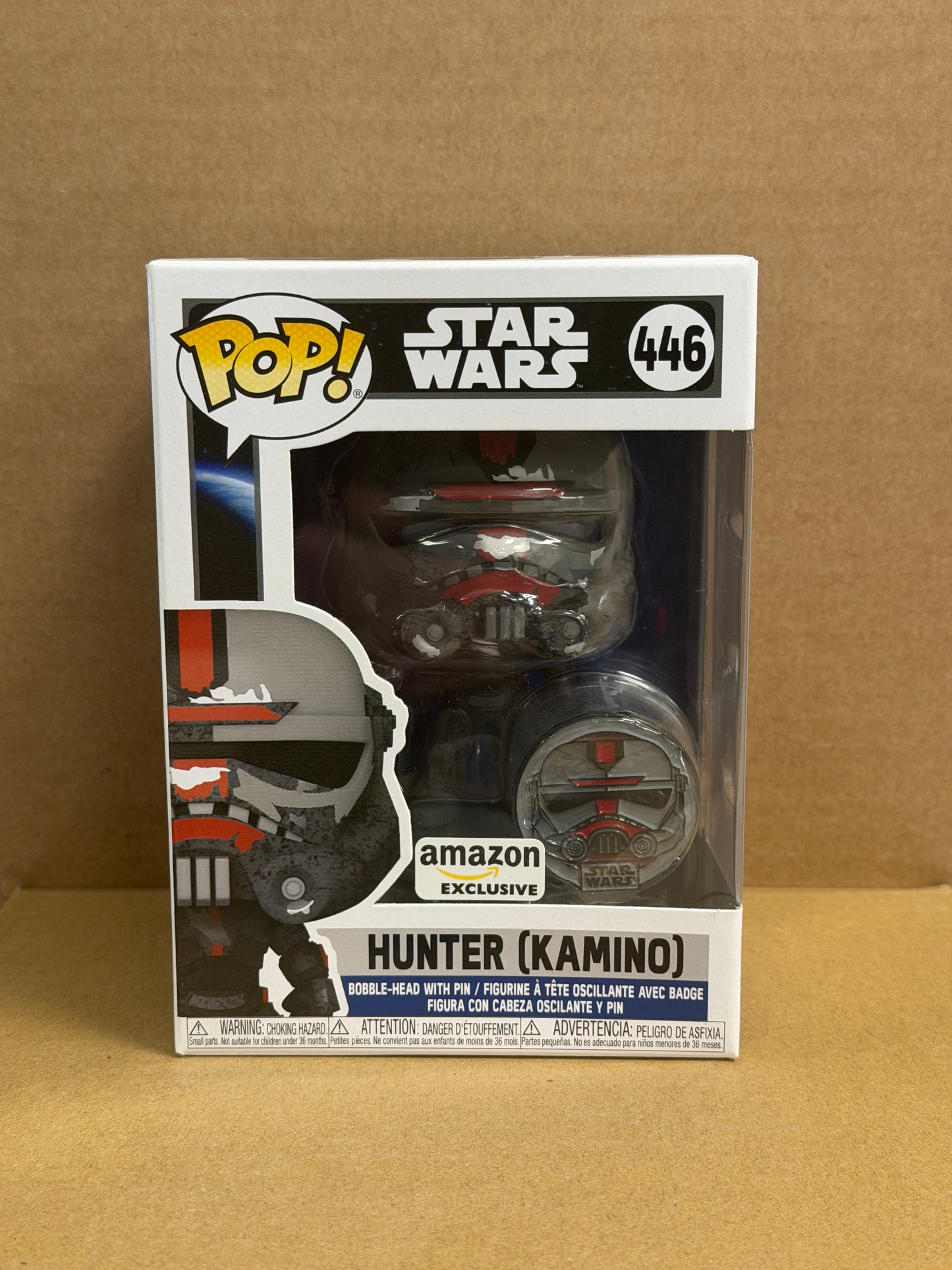 Funko Pop! Star Wars Hunter (Kamino) Amazon Exclusive #446 With Pin