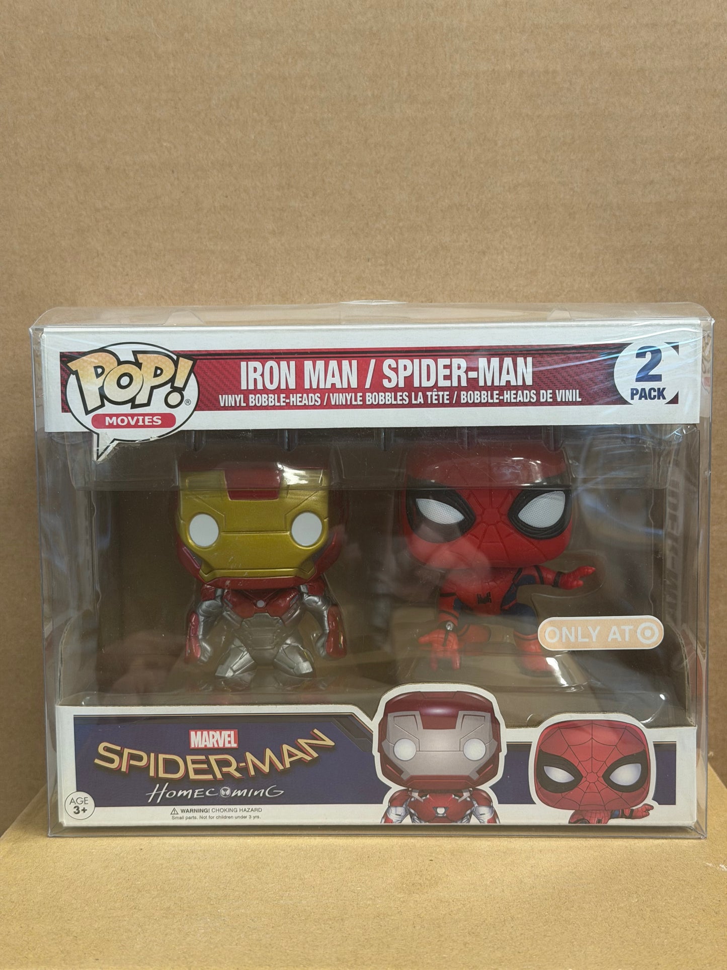 Funko Pop! Marvel Iron Man / Spider-Man 2 Pack Target Exclusive Slight Fading
