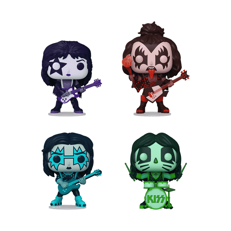 Funko Pop! 4 Pack Rocks Kiss Spaceman/Demon/Starchild/Catman