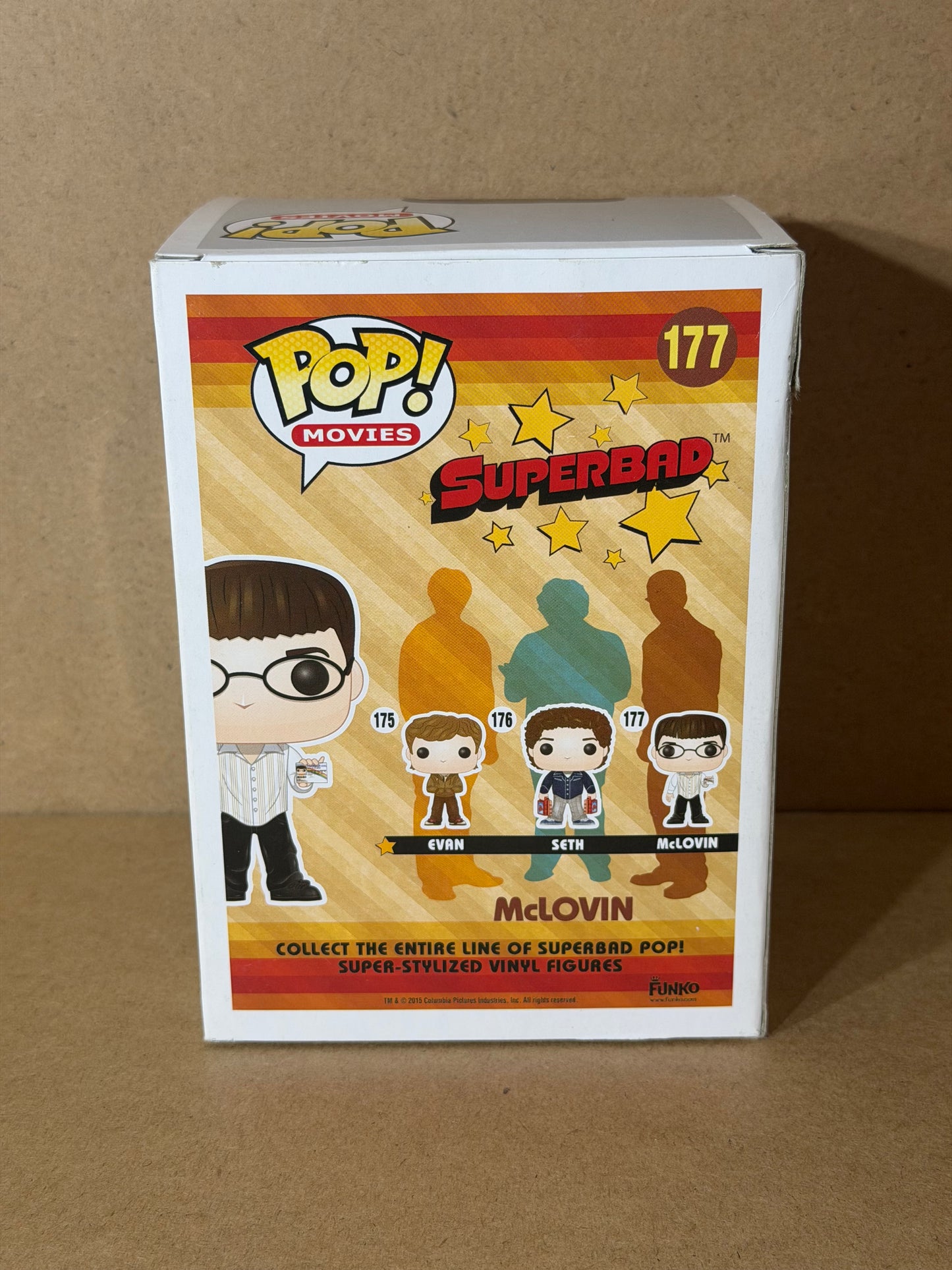 Funko Pop! Movies Superbad McLovin Signed Christopher Mintz Plasse COA #177