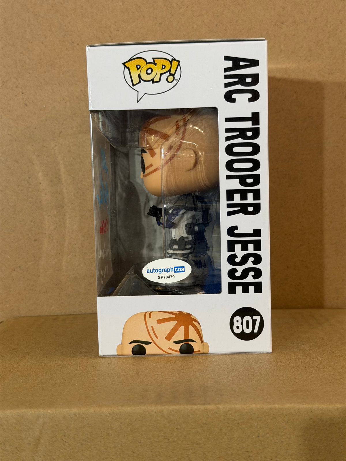 Funko Pop! Star Wars Arc Trooper Jesse Signed Dee Baker COA #807