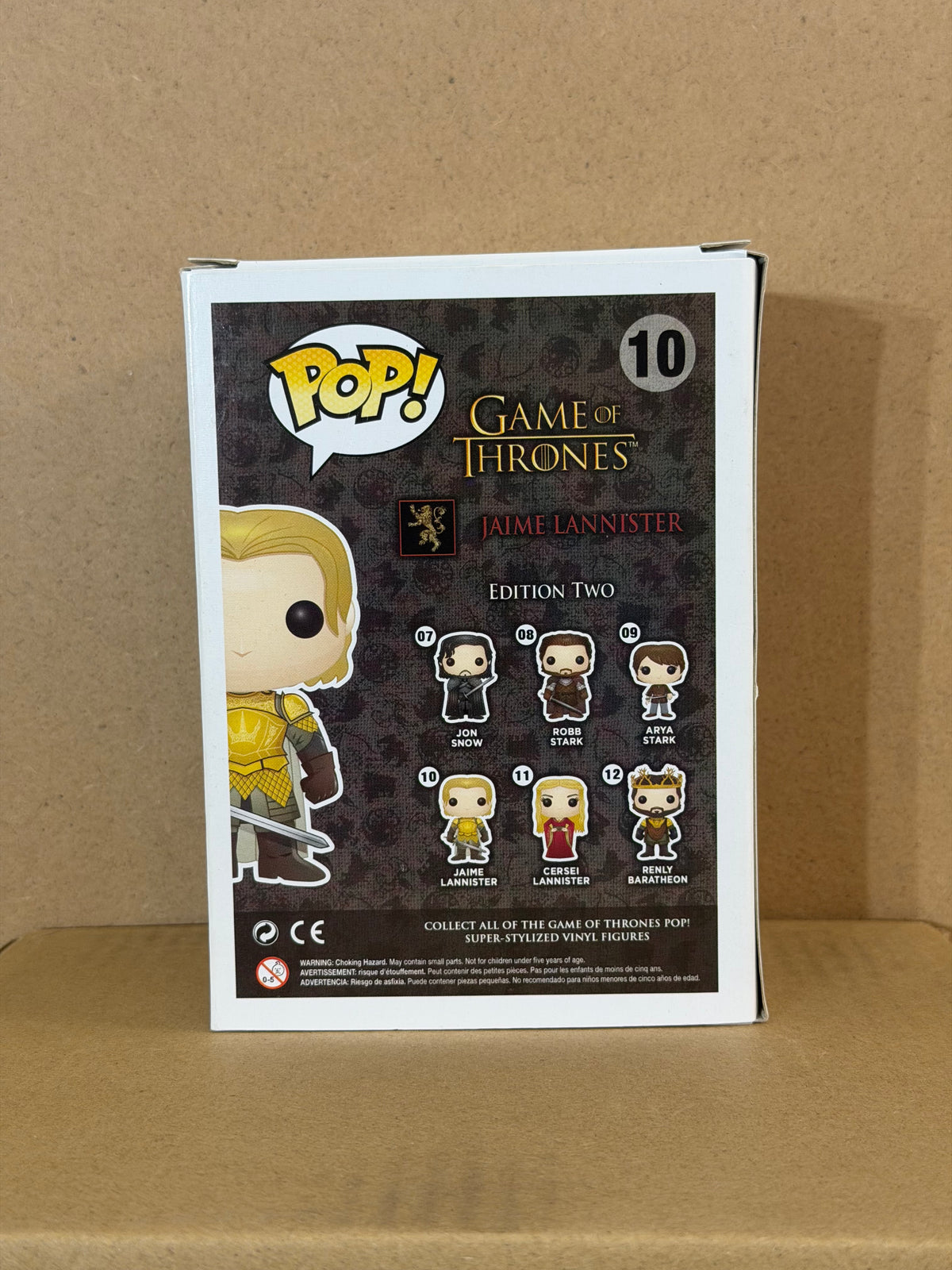 Funko Pop! Television Game Of Thrones Jaime Lannister Signed Nikolaj Coster #10