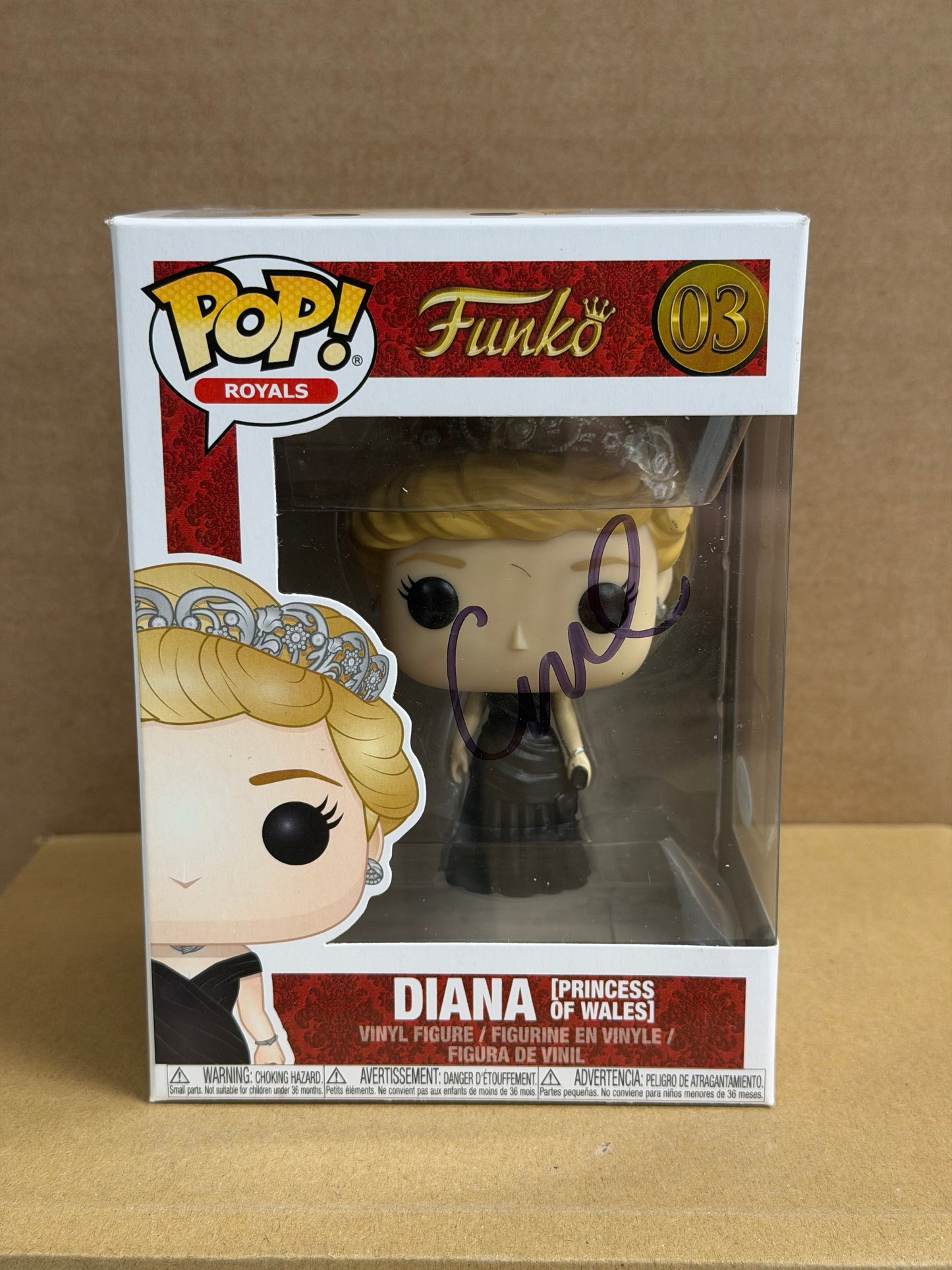 Funko Pop! Television The Crown Princess Diana Signed Emma Corrin COA #03 WS #2