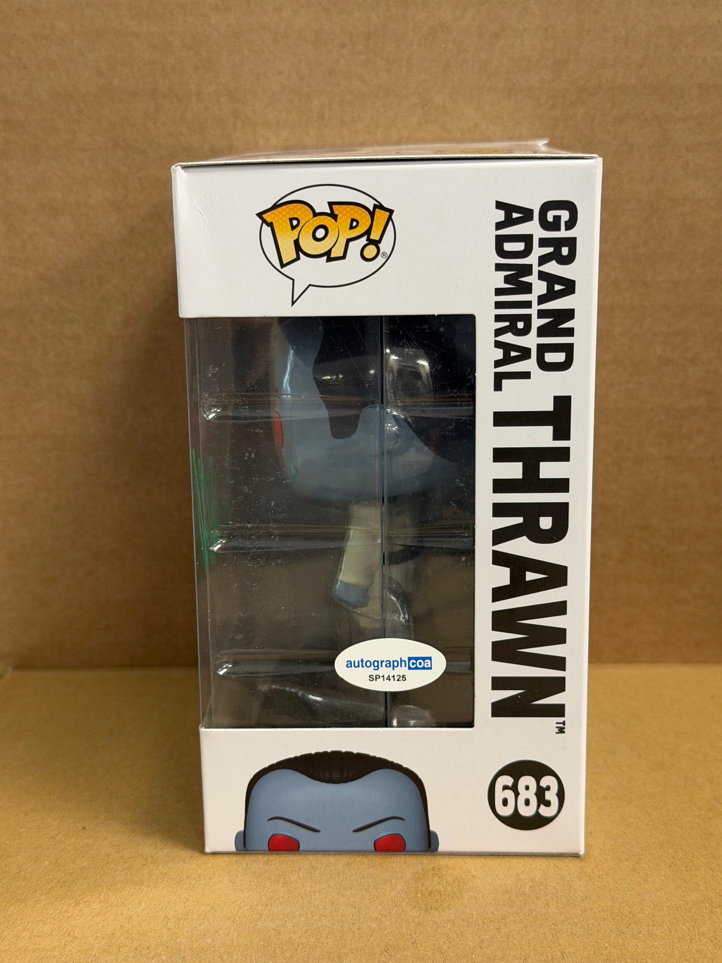 Funko Pop! Star Wars Grand Admiral Thrawn Signed Lars Mikkelsen COA #683