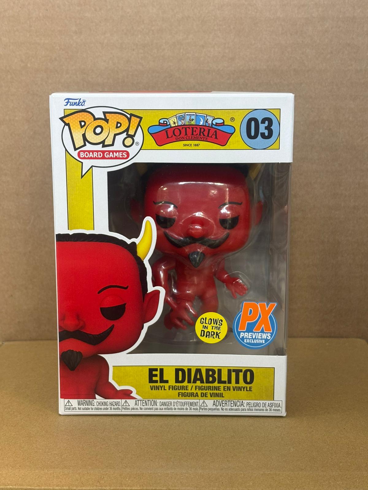 Funko Pop! Games Loteria El Diablito #03 PX Previews Exclusive Glow