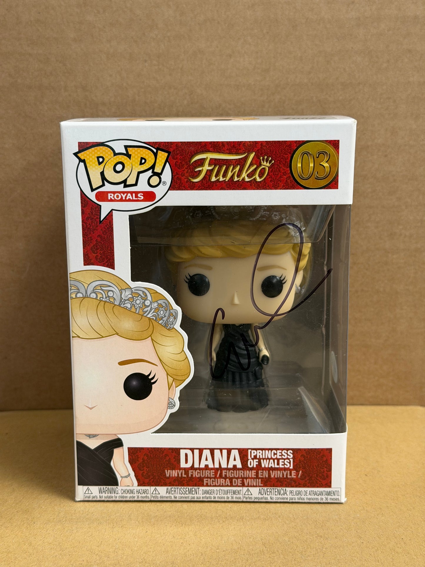 Funko Pop! Television The Crown Royals Princess Diana Signed Emma Corrin COA #03 WS