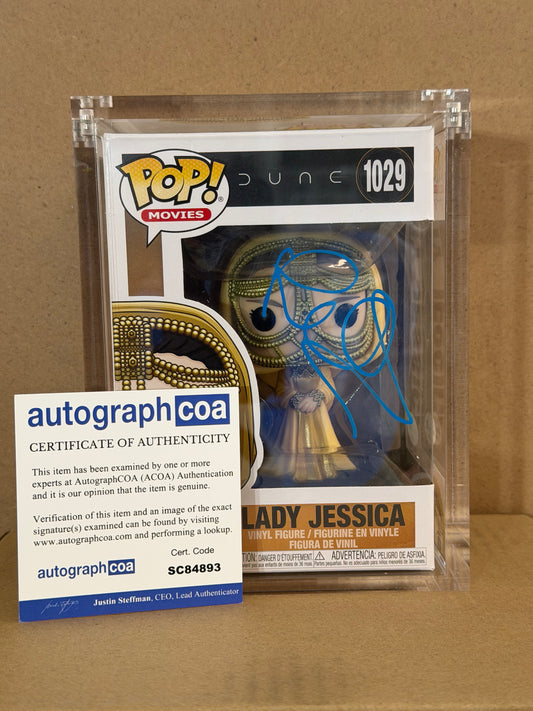 Funko Pop! Movies Dune Lady Jessica Signed Rebecca Ferguson COA #1029