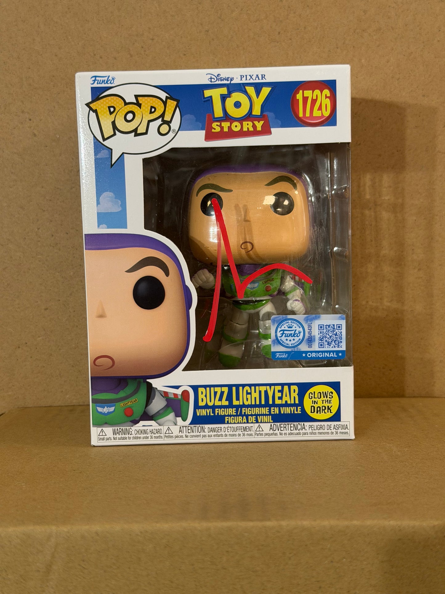 Funko Pop! Disney Toy Story Buzz Lightyear Signed Tim Allen COA #1726