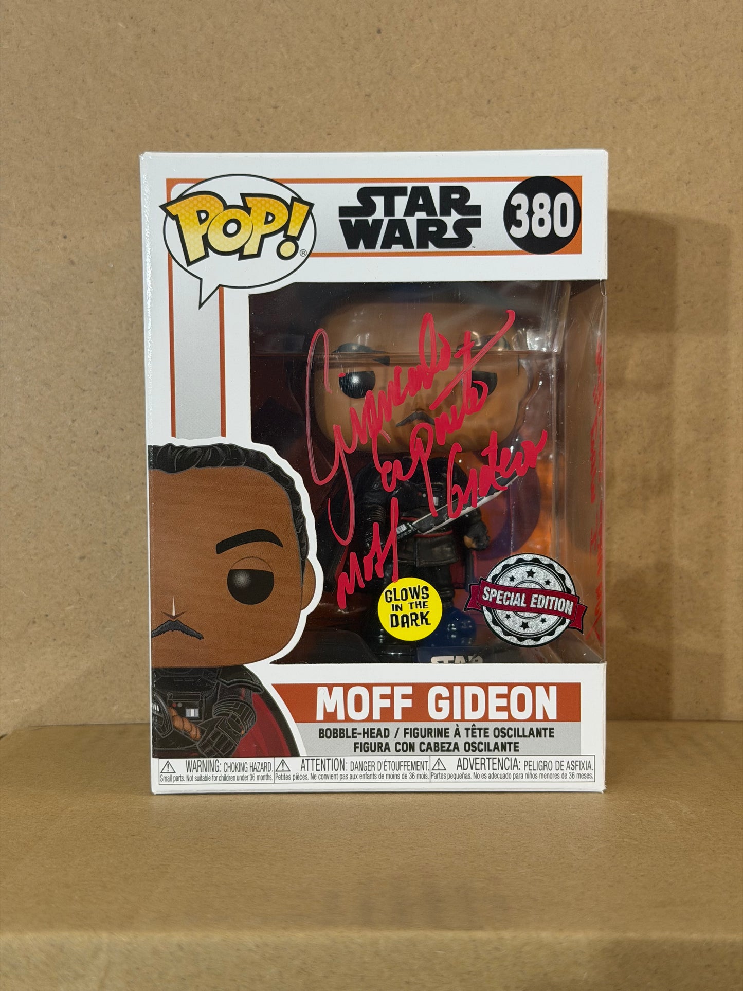 Funko Pop! Star Wars Moff Gideon Signed Giancarlo Esposito COA #380