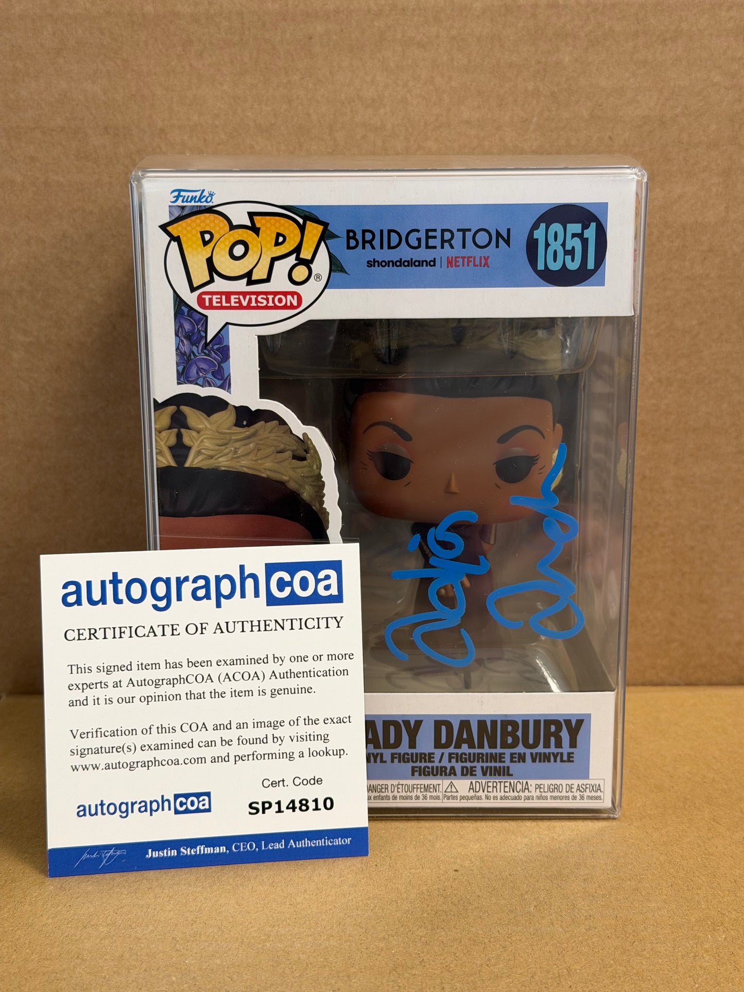 Funko Pop! Television Bridgerton Lady Danbury Signed Adjoah Andoh COA #1851