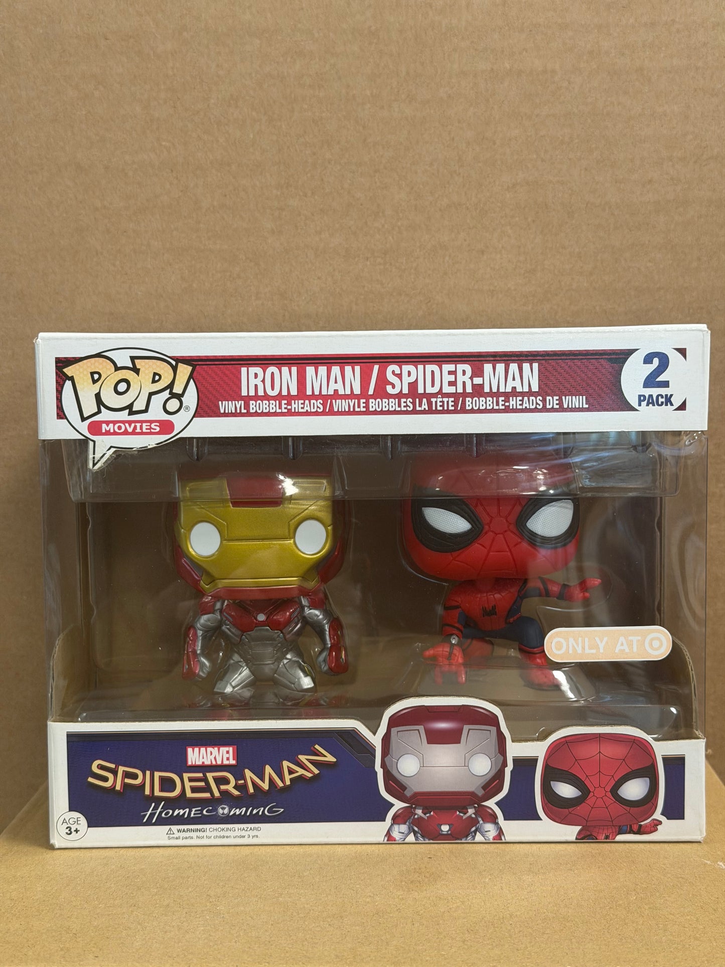 Funko Pop! Marvel Iron Man / Spider-Man 2 Pack Target Exclusive Slight Fading