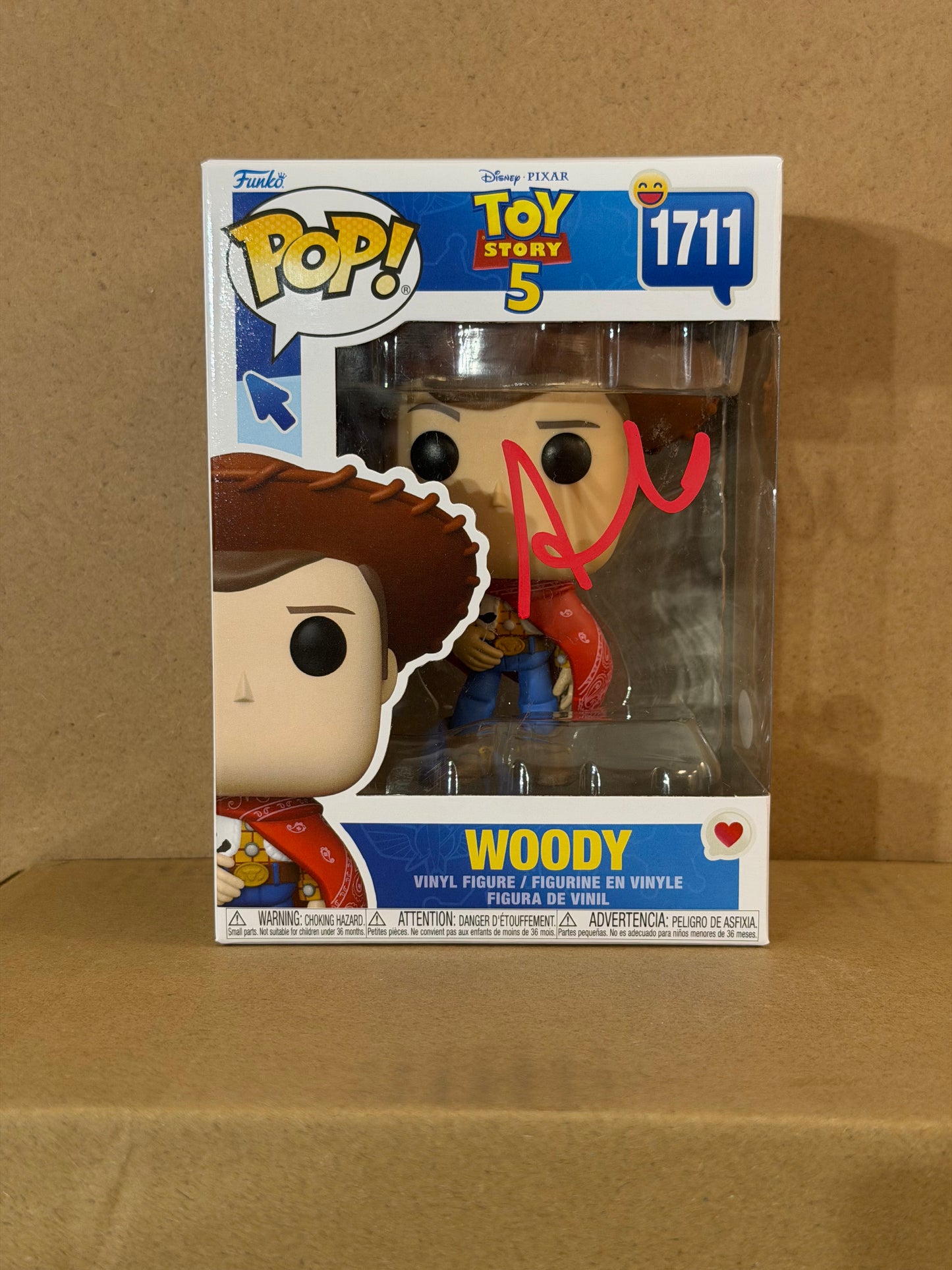 Funko Pop! Disney Toy Story 5 Director  Woody Signed Andrew Stanton COA #1711