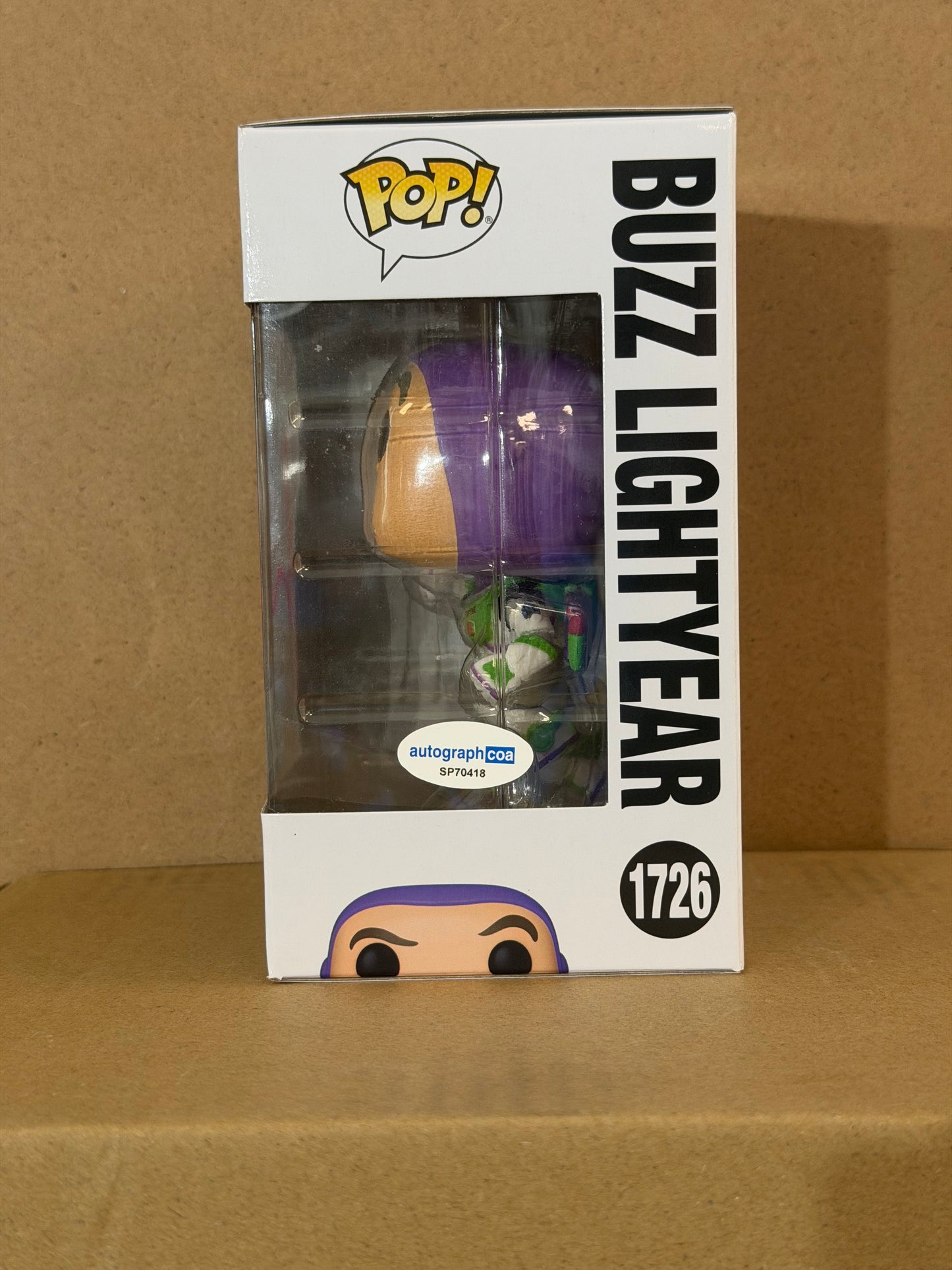 Funko Pop! Disney Toy Story Buzz Lightyear Signed Tim Allen COA #1726