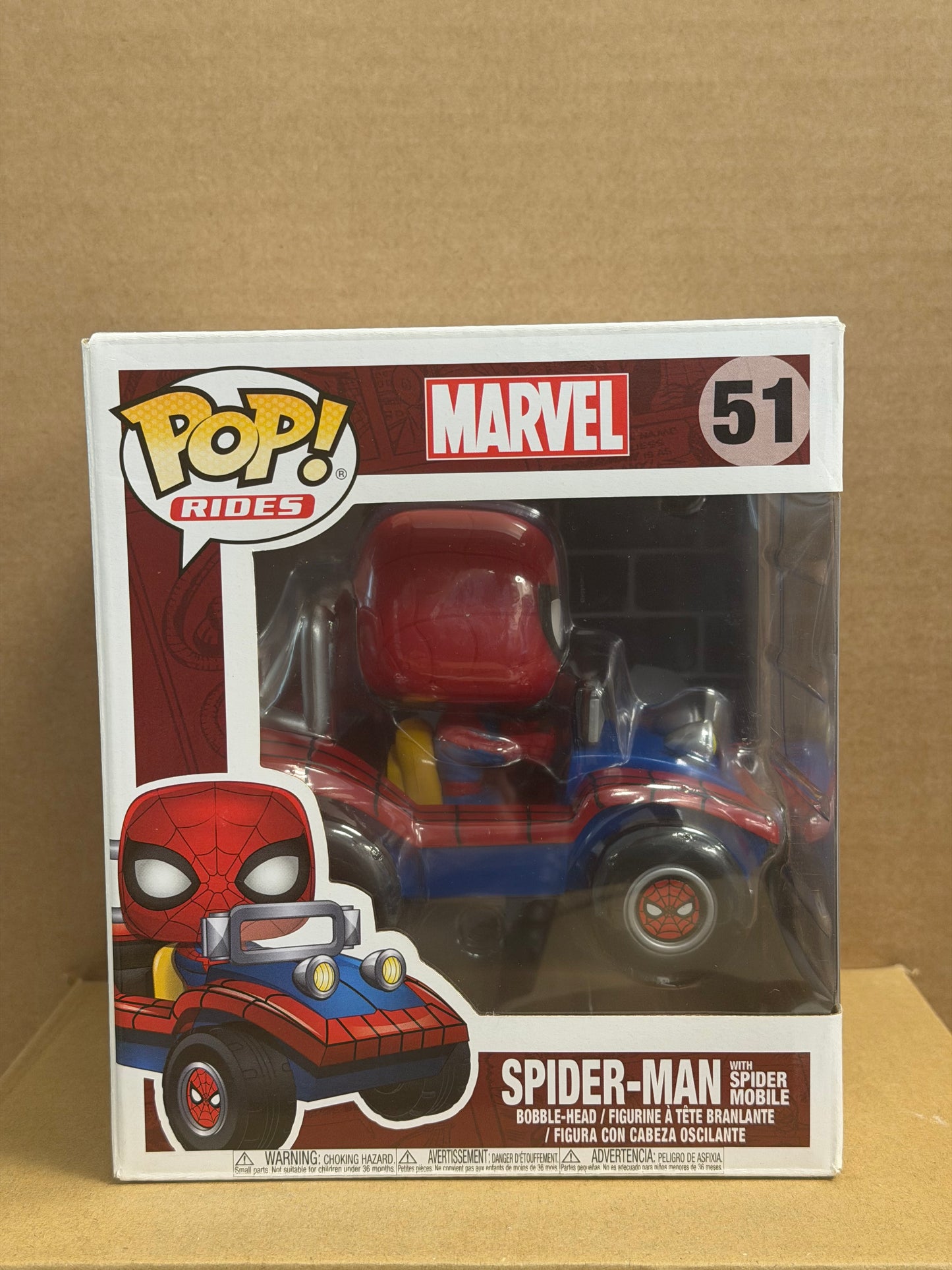 Funko Pop! Rides Marvel Spider-Man With Spider Mobile #51