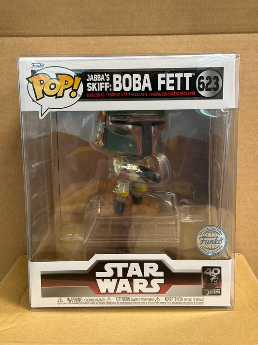 Funko Pop! Star Wars Jabba’s Skiff: Boba Fett #623 Special Edition + Free Protector