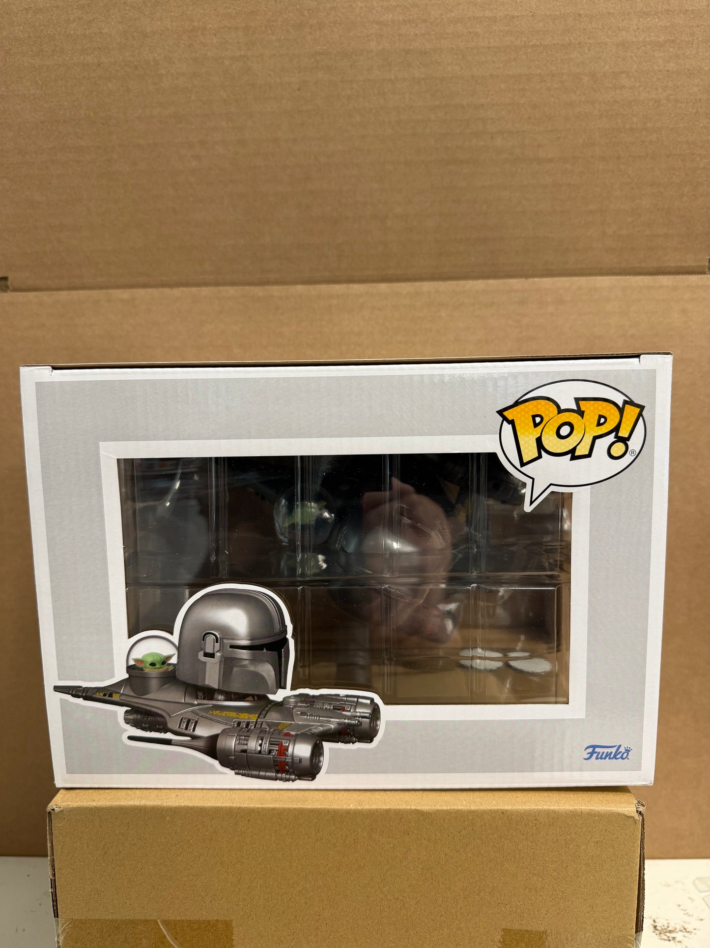Funko Pop! Star Wars The Mandalorian In N1 Starfighter (With Grogu) + Protector
