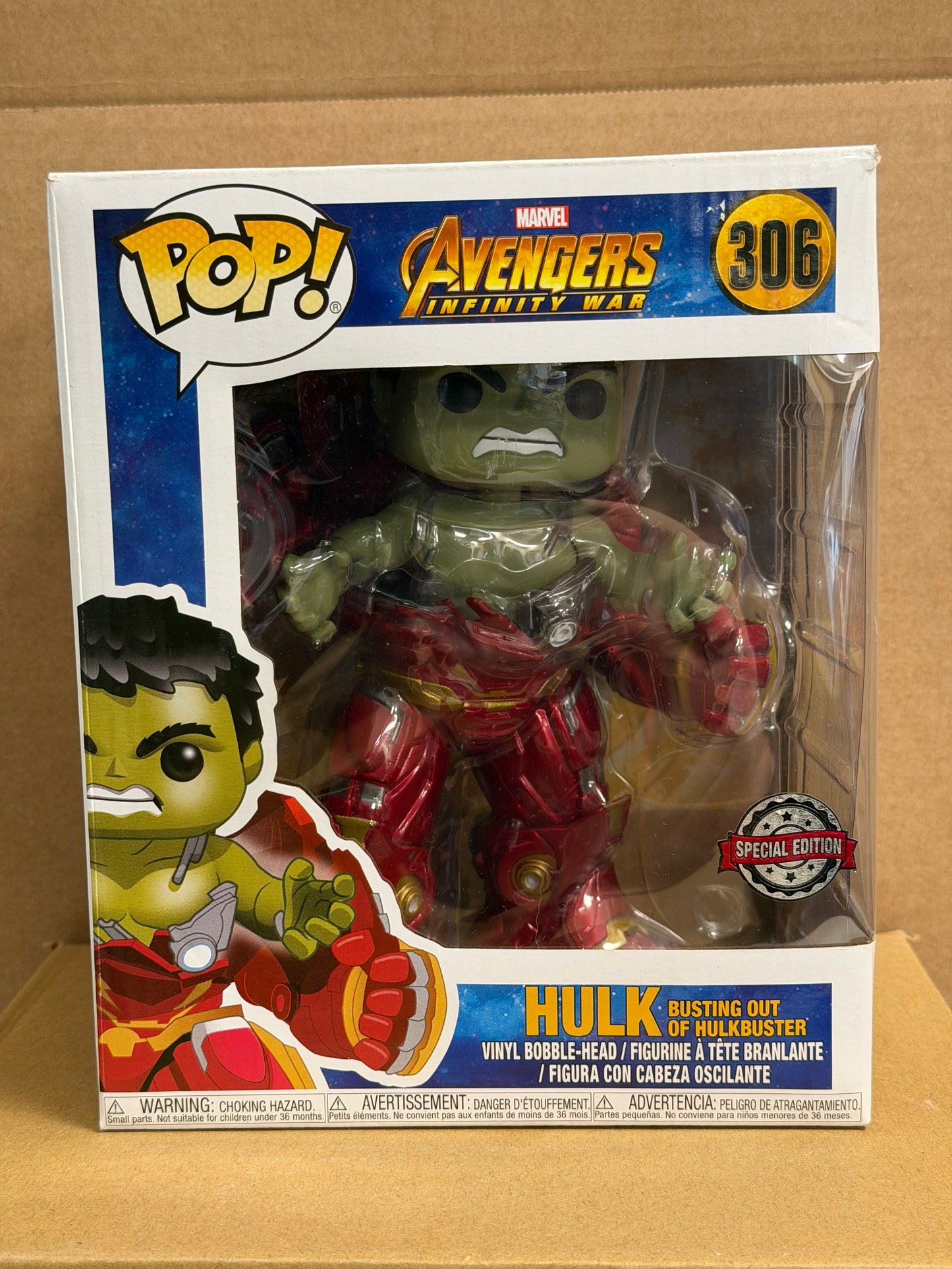 Funko Pop! Marvel Avengers Hulk Busting Out Of Hulkbuster #306 Special Edition