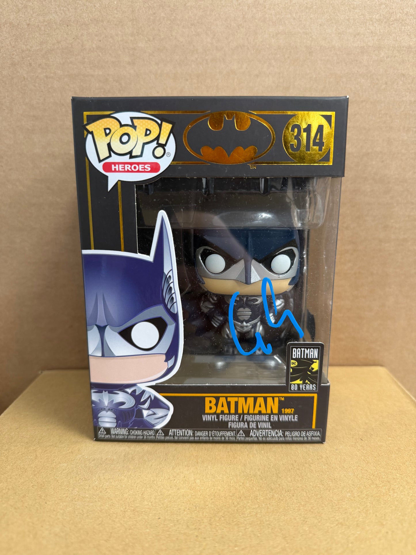 Funko Pop! DC! Batman #314 Signed By George Clooney COA WS