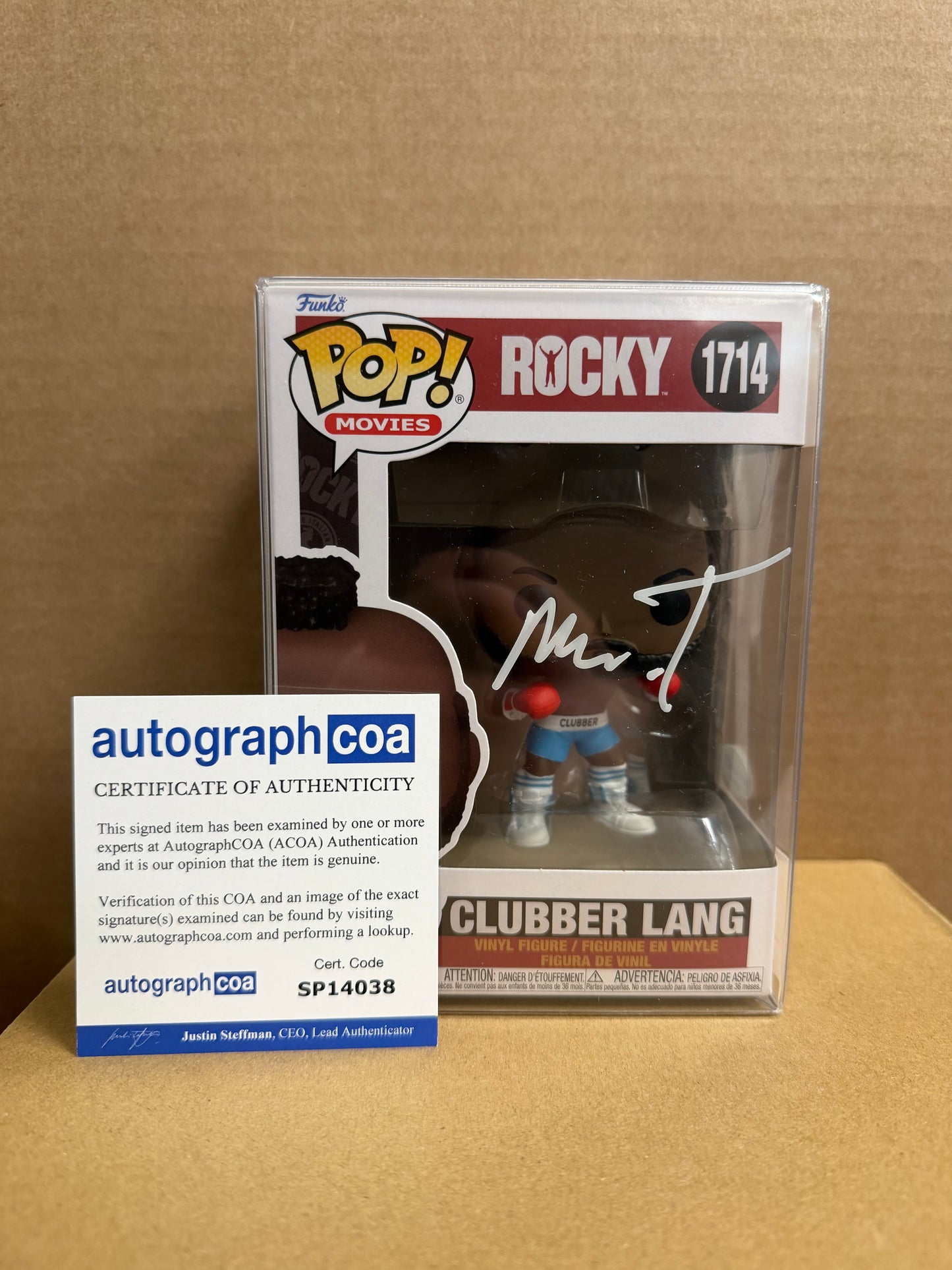 Funko Pop! Movies Clubber Lang Signed Mr.T COA #1714 WS
