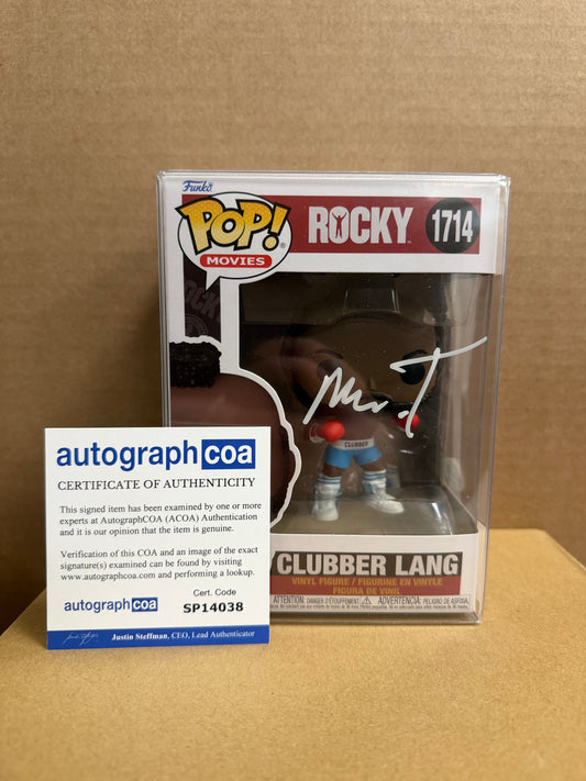 Funko Pop! Movies Clubber Lang Signed Mr.T COA #1714 WS