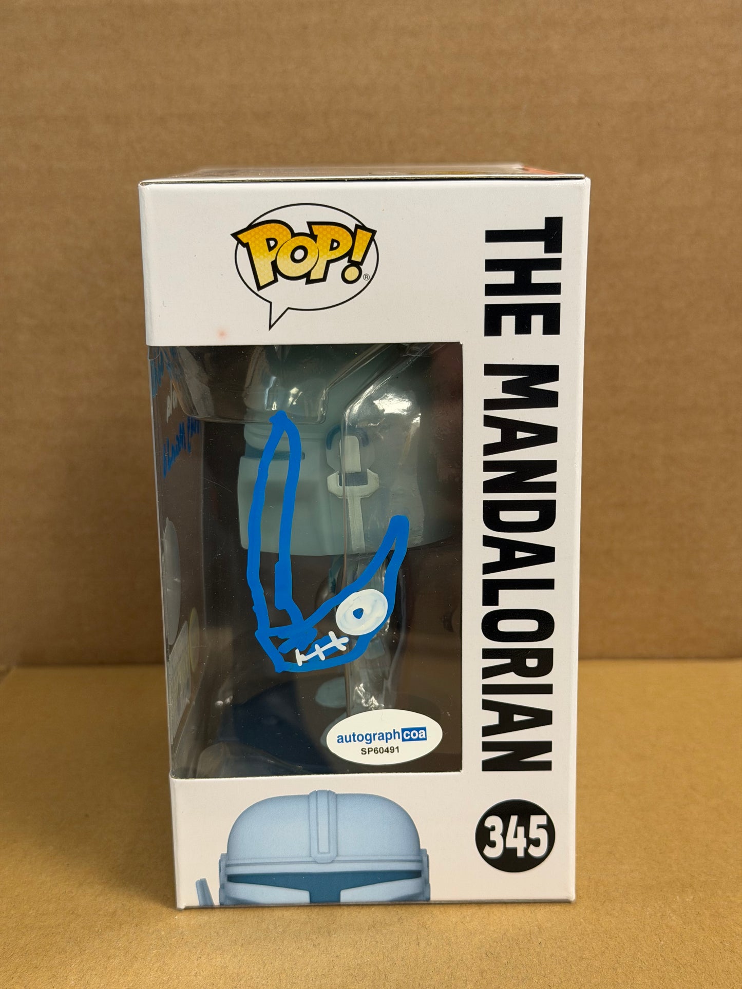 Funko Pop! Star Wars The Mandalorian Signed Aidan Bertola COA #345