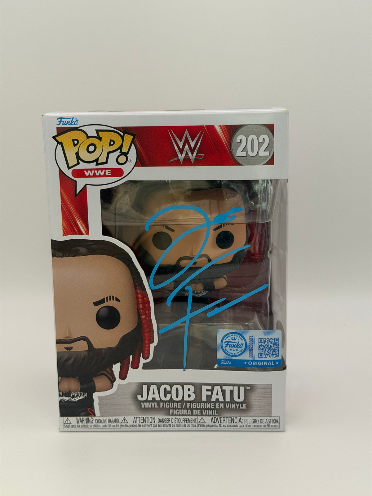Funko Pop! WWE Jacob Fatu Signed The Samoan Werewolf COA #202