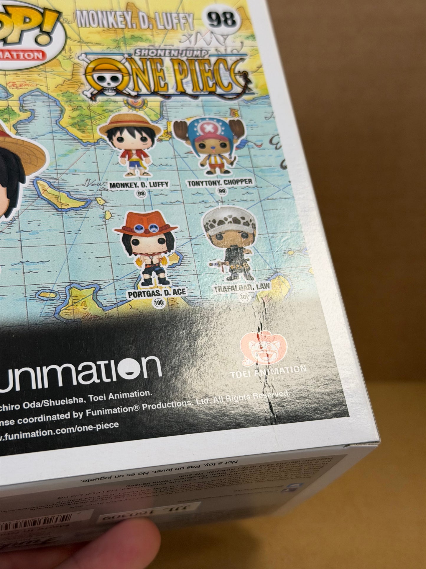 Funko Pop! Anime One Piece Monkey D Luffy OG JJL160309 #98 Free Magnetic Stack