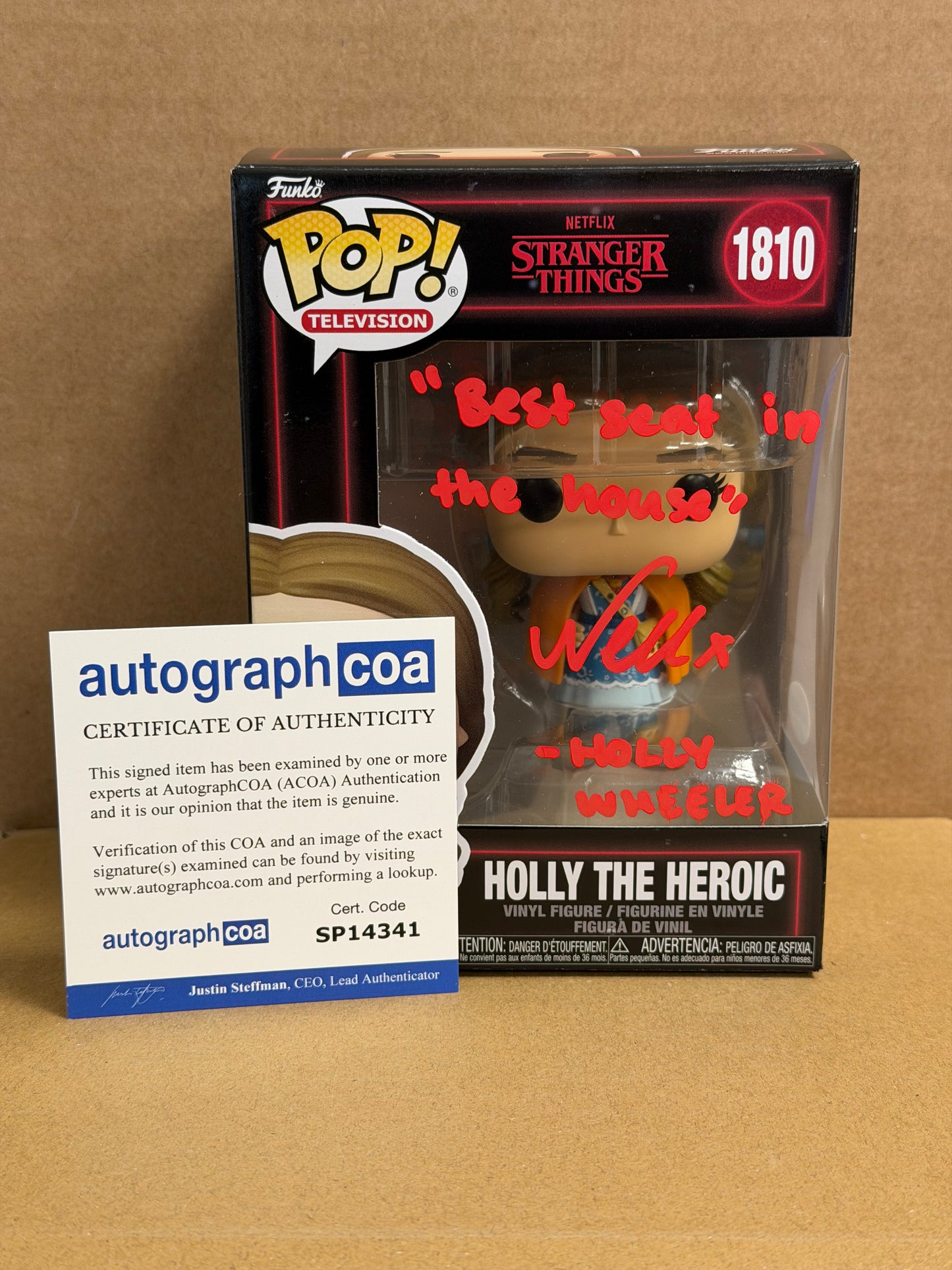 Funko Pop! Television Stranger Things Holly The Heroic Signed Nell Fisher COA #1810