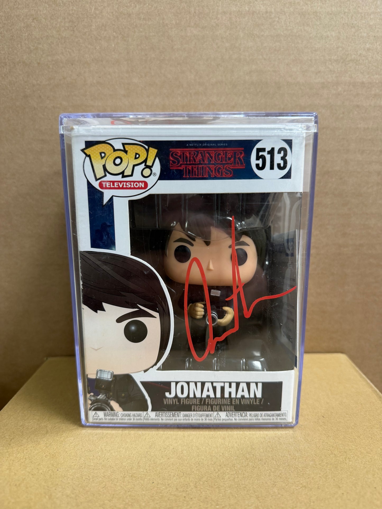 Funko Pop! Television Stranger Things Jonathan Signed Charlie Heaton COA #513 Double Signed