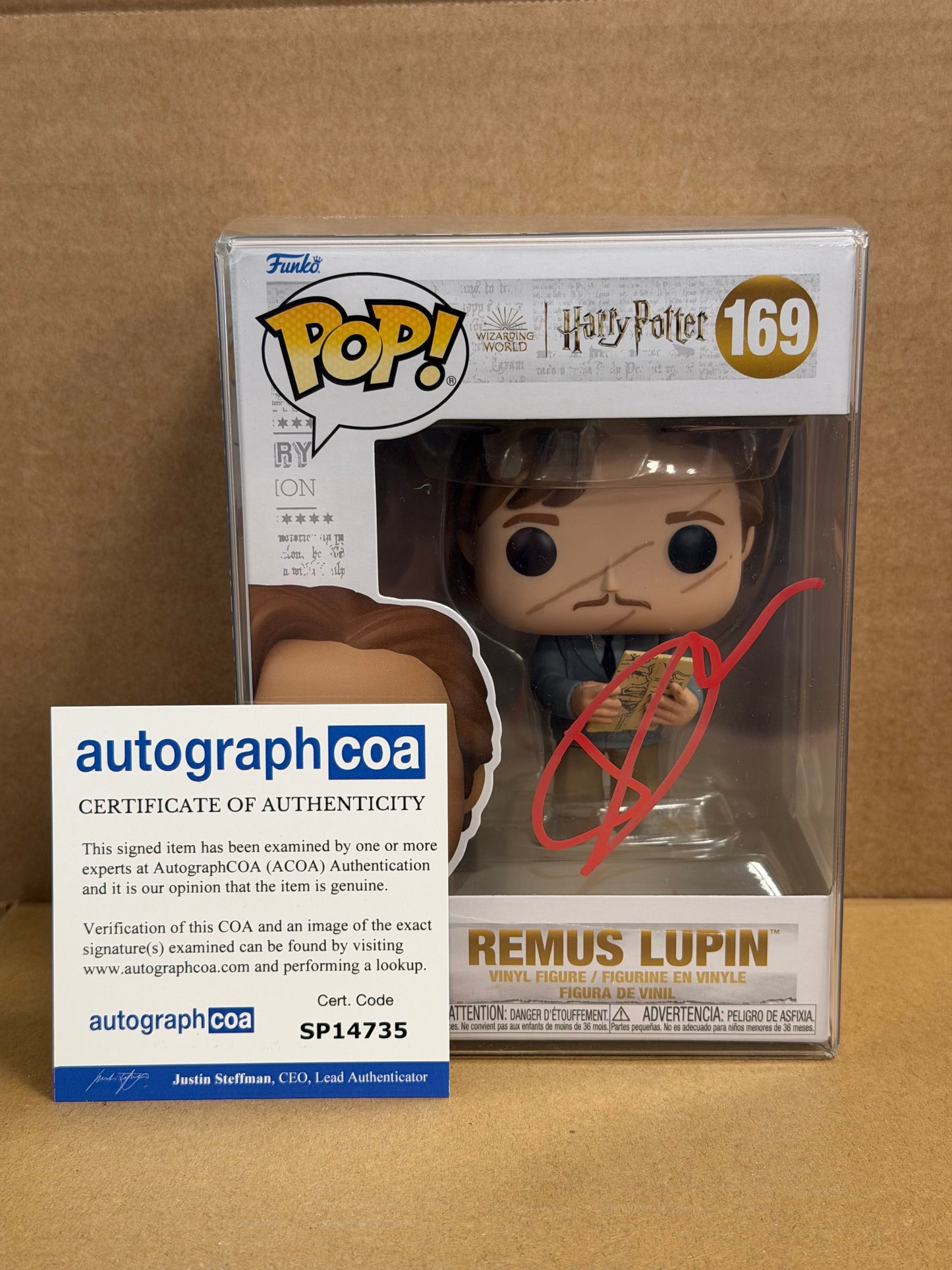 Funko Pop! Harry Potter Remus Lupin Signed David Thewlis COA #169