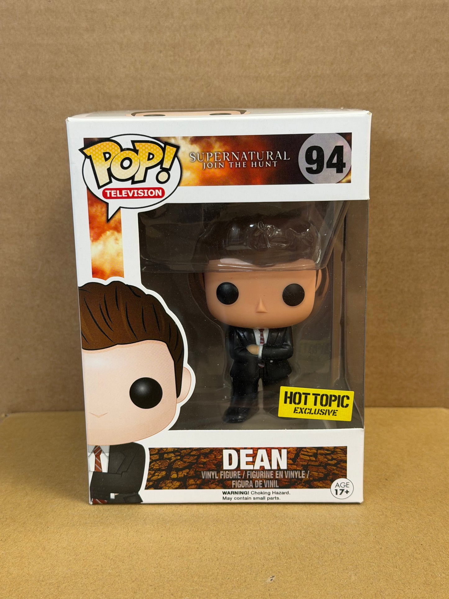 Funko Pop! Television Supernatural Dean #94 FBI Agent Hot Topic Exclusive