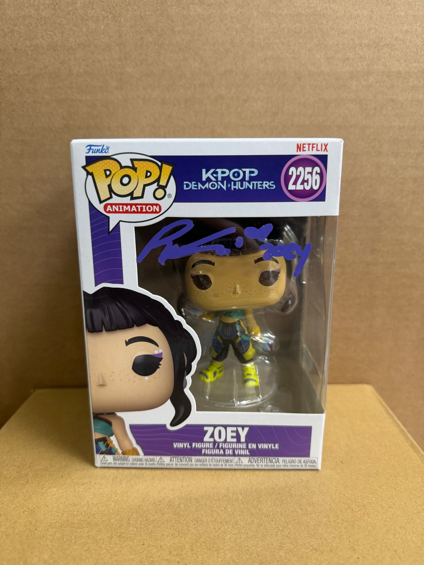 Funko Pop! Animation Kpop Demon Hunters Zoey Signed Rei Ami COA #2256
