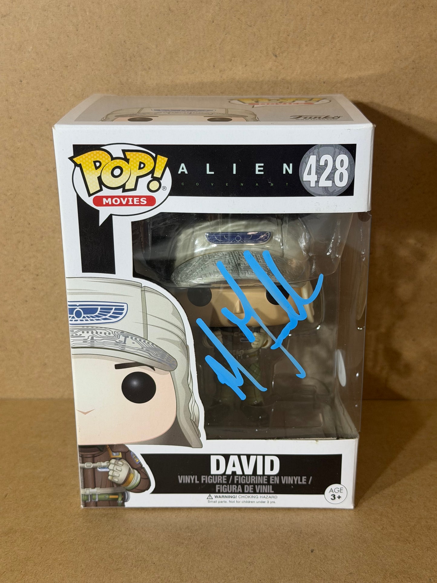 Funko Pop! Movies Alien David Signed Michael Fassbender COA #428 Free Protector