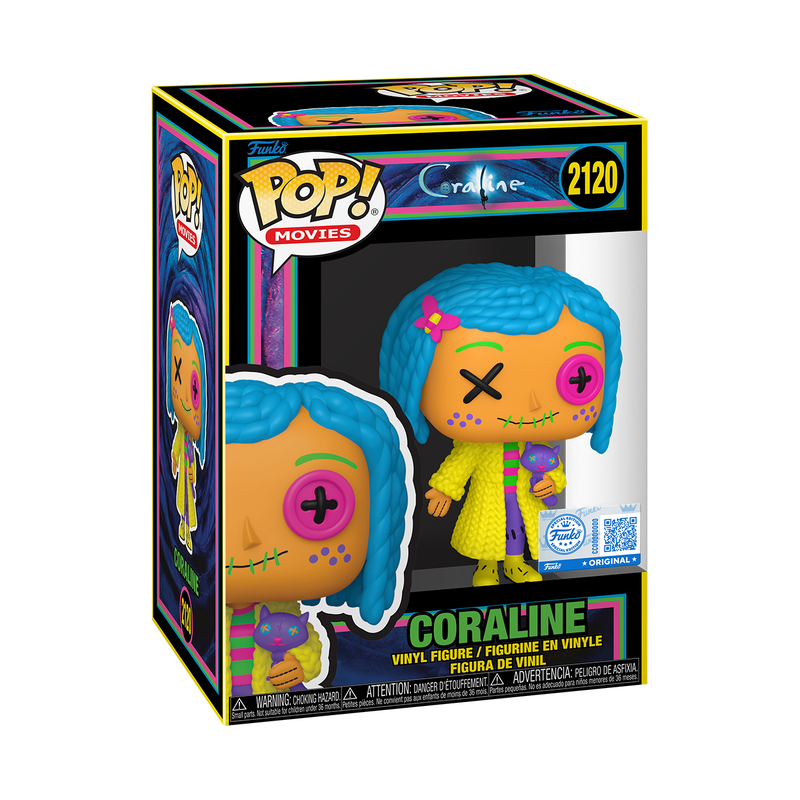 Funko Pop! Movies Coraline Blacklight Patchwork #2120 Exclusive