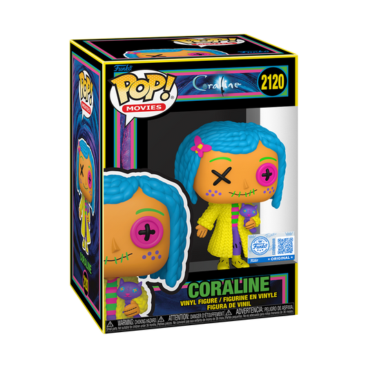 Funko Pop! Movies Coraline Blacklight Patchwork #2120 Exclusive