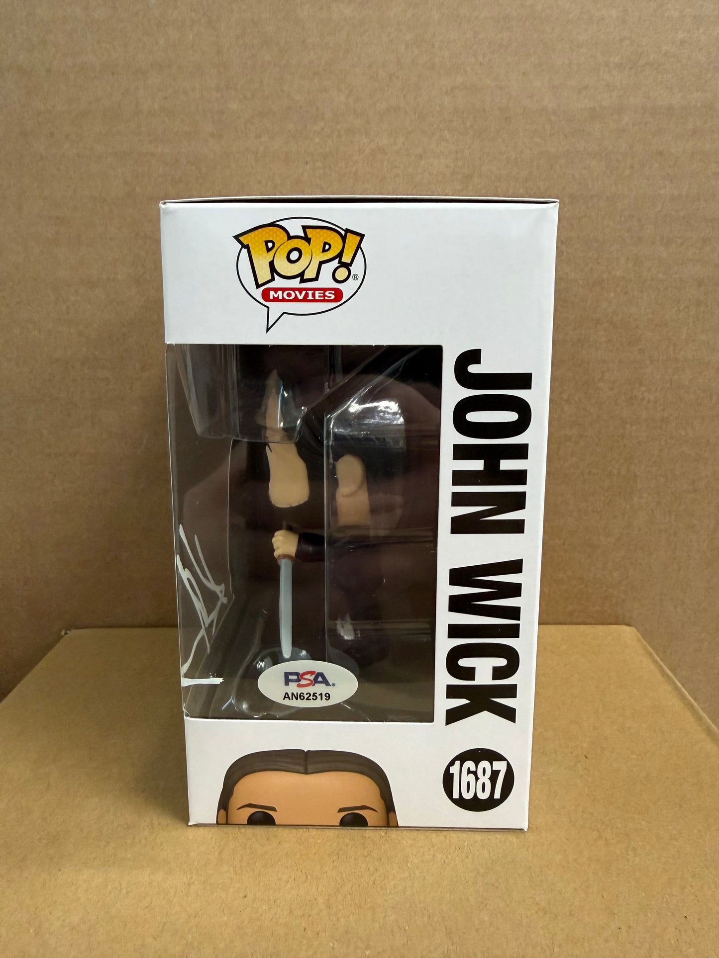 Funko Pop! Movies John Wick Signed Keanu Reeves COA #1687 WS