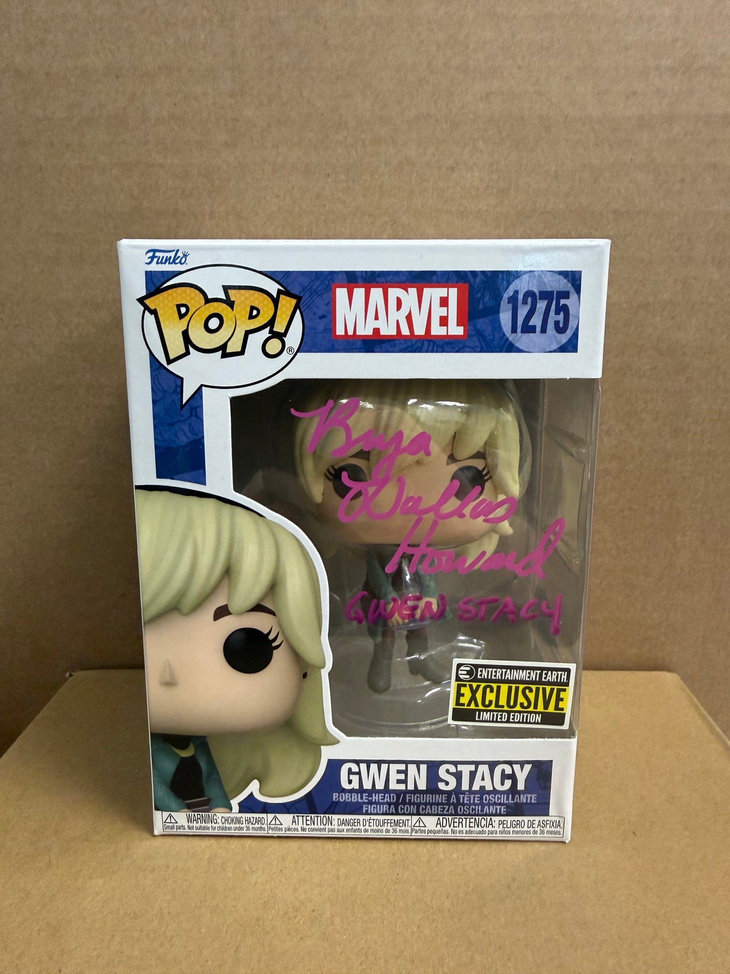 Funko Pop! Marvel Gwen Stacy Signed Bruce Dallas Howard #1275 COA
