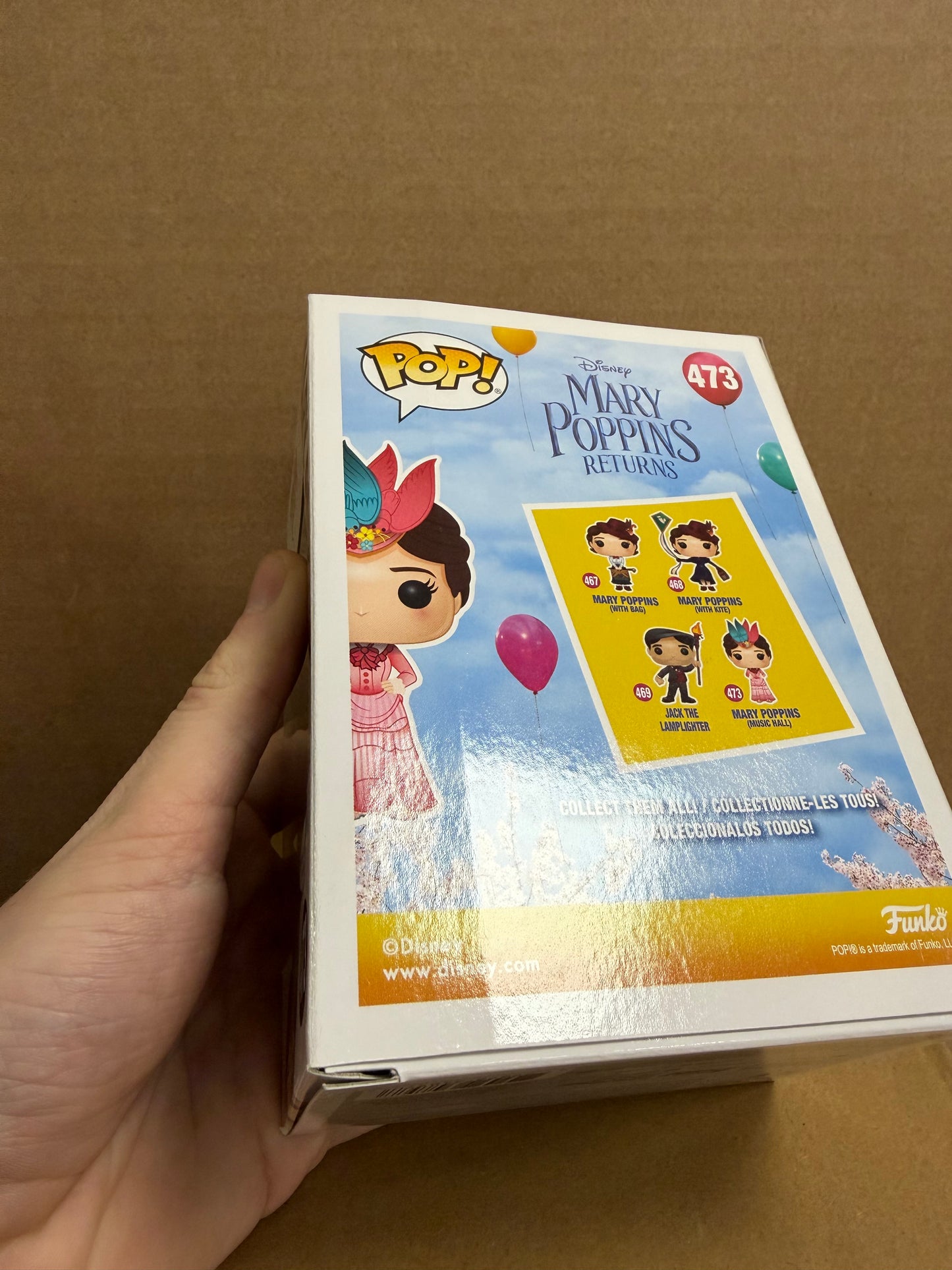 Funko Pop! Disney Mary Poppins Signed Emily Blunt COA #473 WS BOX CREASE