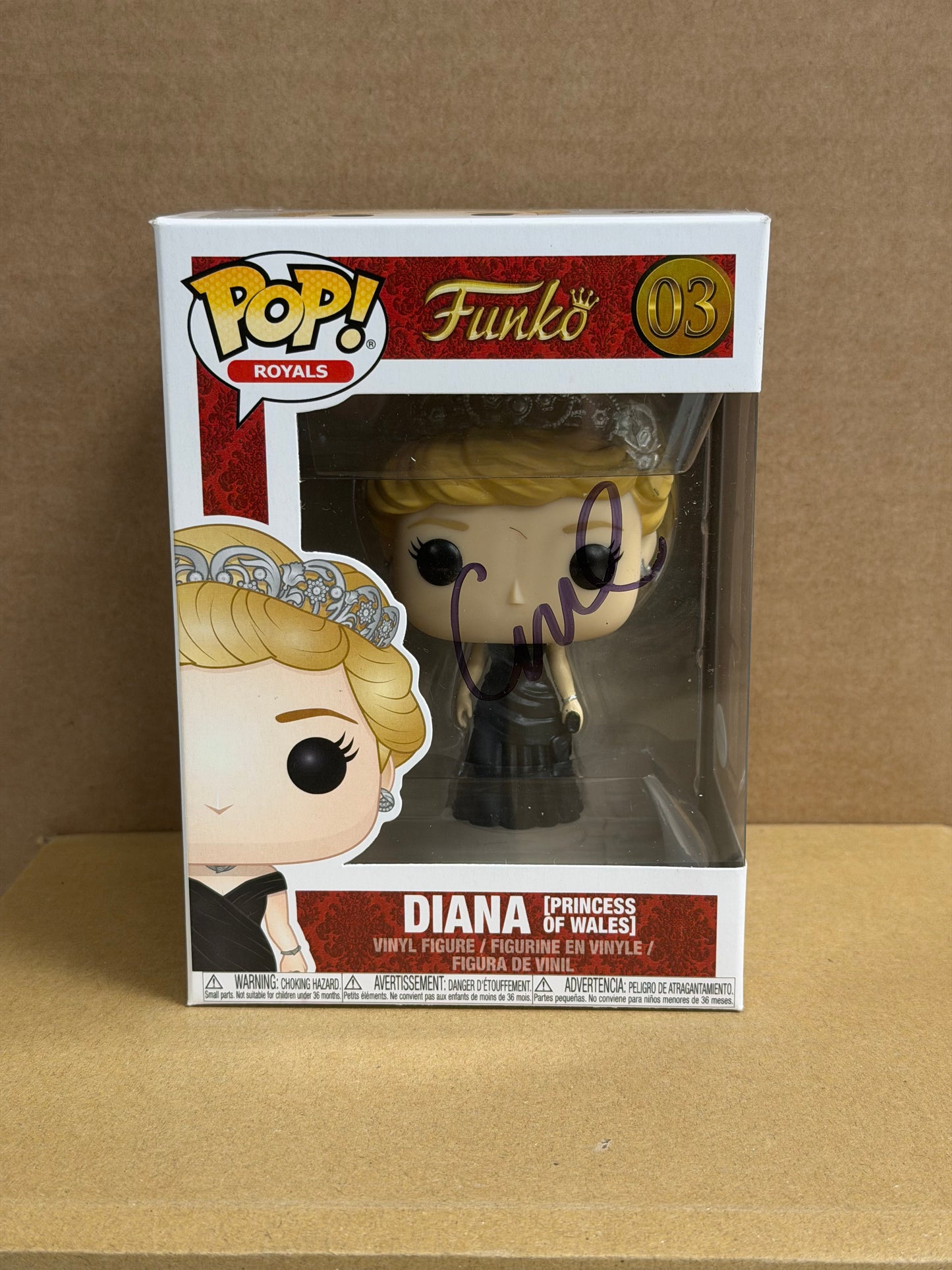 Funko Pop! Television The Crown Princess Diana Signed Emma Corrin COA #03 WS #2