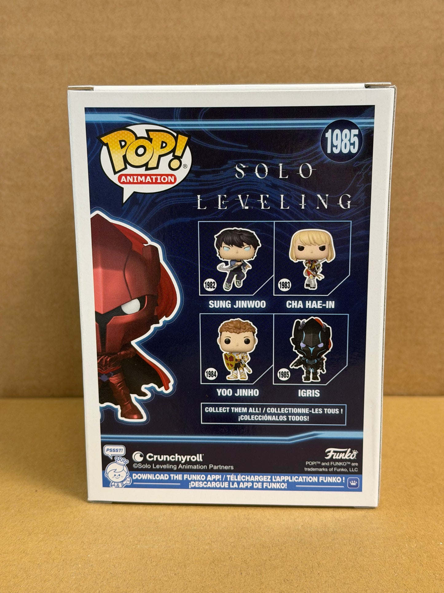 Funko Pop! Anime Solo Levelling Igris CHASE #1985 Free Protector