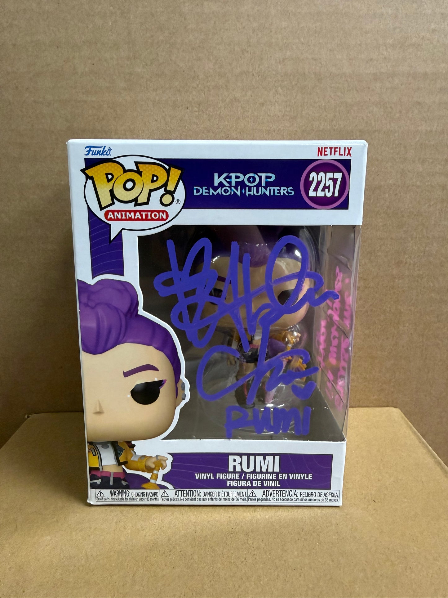 Funko Pop! Animation Kpop Demon Hunters Rumi Signed Arden Cho #2257