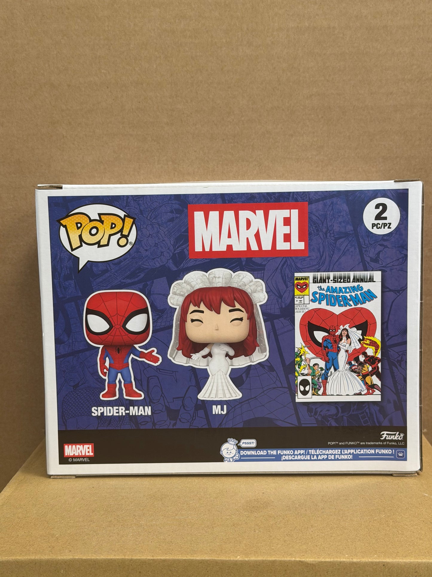 Funko Pop! Marvel Spider-Man And MJ 2 Pack + Free Protector!