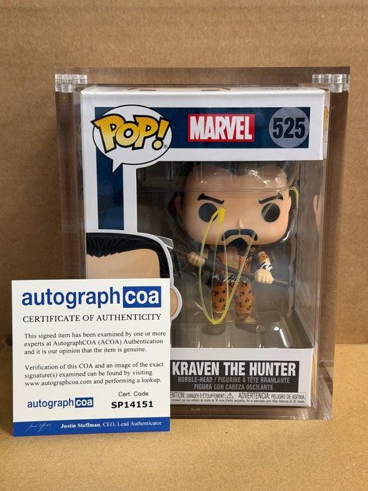 Funko Pop! Marvel Kraven The Hunter Signed Aaron Taylor Johnson COA #525