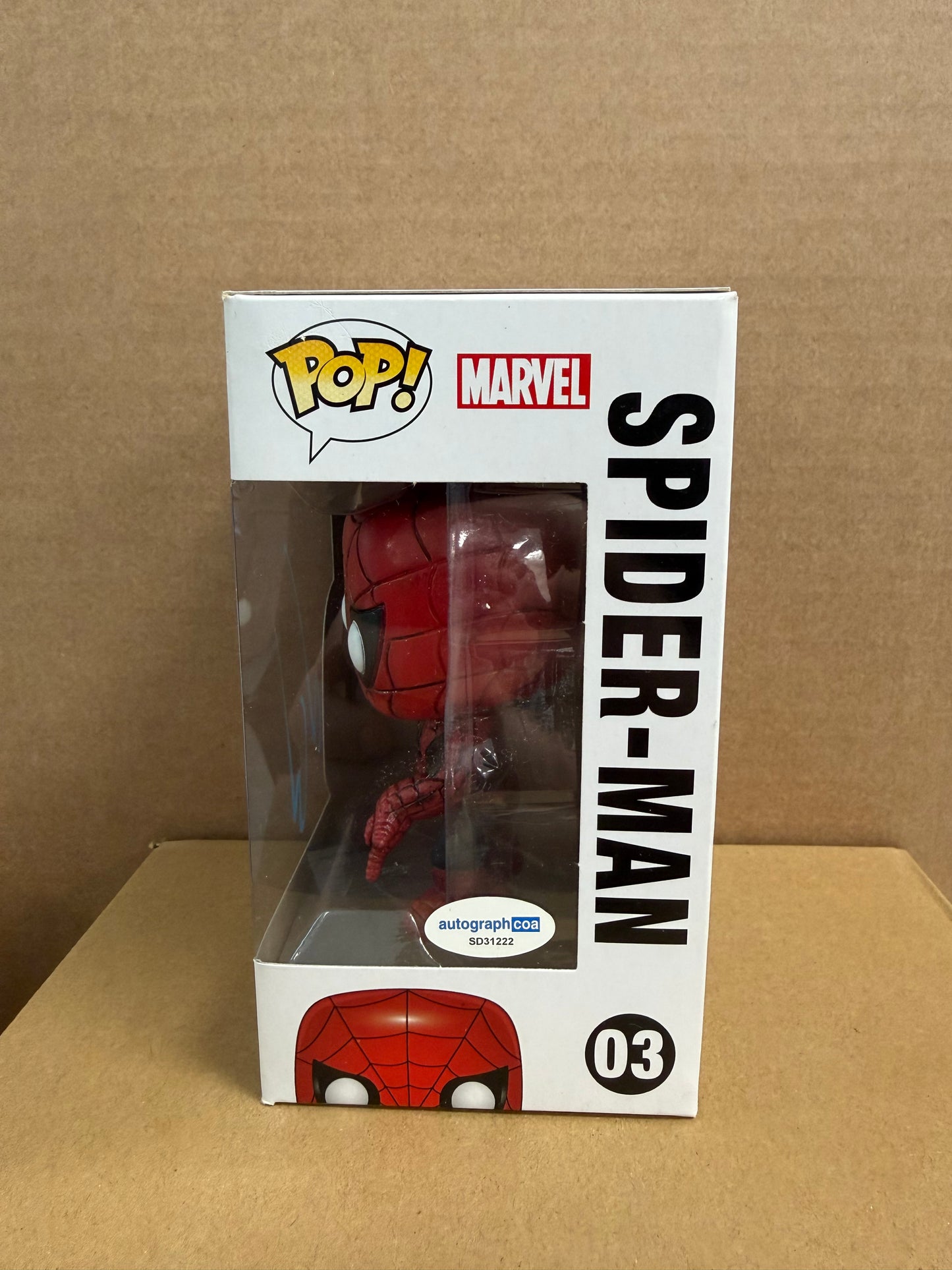 Funko Pop! Marvel Spider-Man Signed Andrew Garfield COA #03 WS