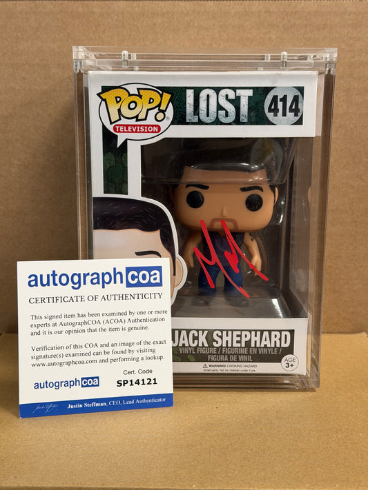 Funko Pop! Television Lost Jack Shepherd Signed Matthew Fox COA #414 MagStack Included