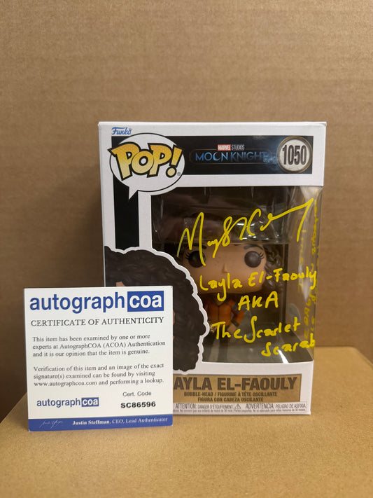 Funko Pop! Marvel Layla Wl-Faouly Signed By May Calamaway #1050 COA